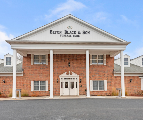 View of the front of the Highland Road Elton Black & Son funeral home location