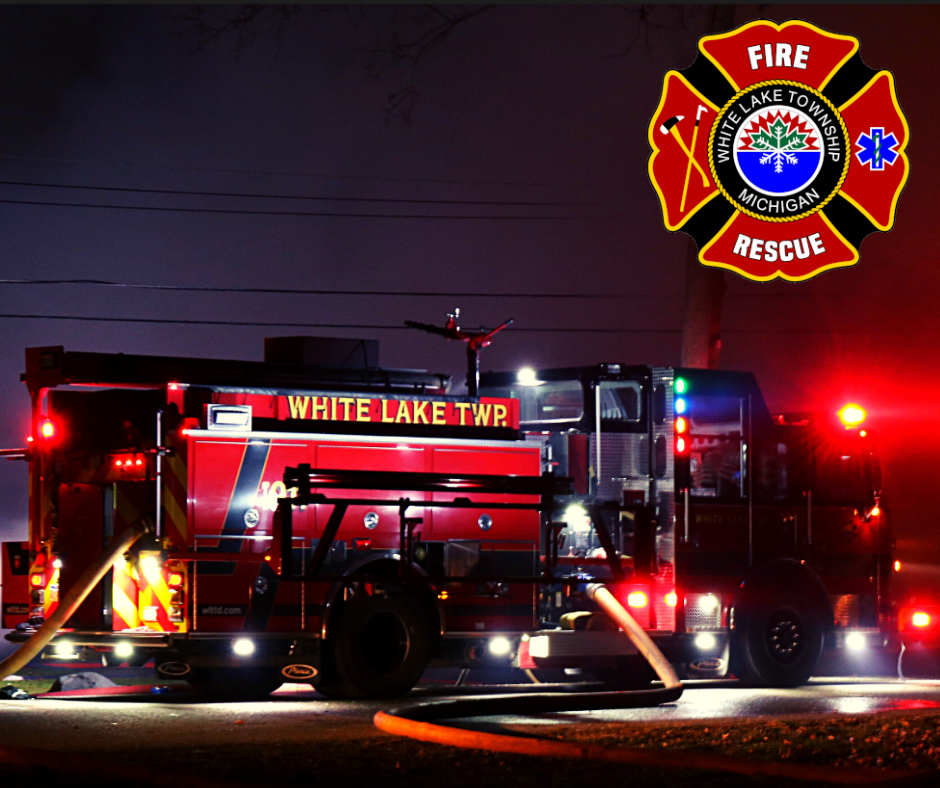 White Lake Township Fire Department truck and logo